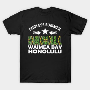 Endless Summer Hawall Waimea Bay Honolulu tee design birthday gift graphic T-Shirt